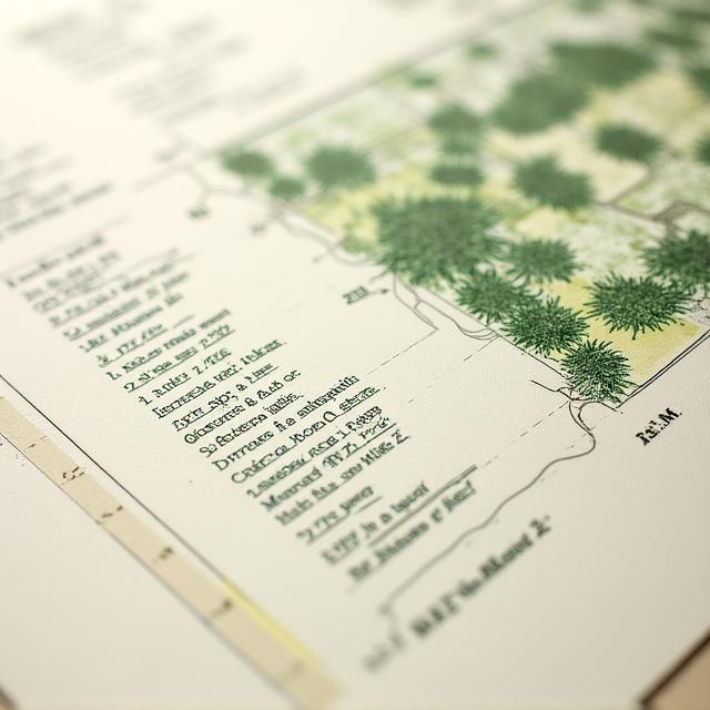 Plan de paysage dessiné à la main et calligraphié